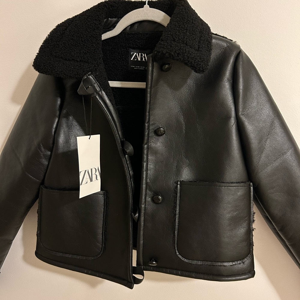 NEW ZARA LEATHER JACKET